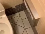 Cub pisses all over bathroom and makes a mess - Donations=More Vids :)
