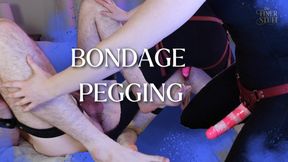 Bondage Pegging [Strap-on, Bodysuit, Femdom Sex]