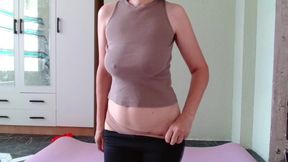 Asian MILF's Workout Surprise: A Natural Reaction Unfolds