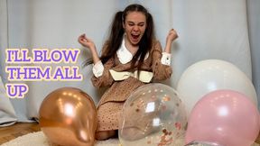 NAUGHTY GIRL WILL BLOW UP ALL THE BALLOONS 4K