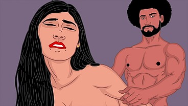 Sexy slim thick booty sex with Mia khalifa