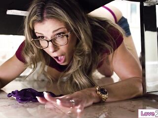 Stepdaughter Laney Grey finds her breasty stepmom Cory Follow stuck and that opens up possibilities like eating her vagina.Lastly free the mother i'd like to fuck licks her