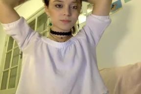 Ladylike t-model Tugging On web cam