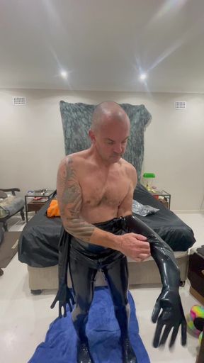 Full Rubber Suit-up Commplete Latex Transformation
