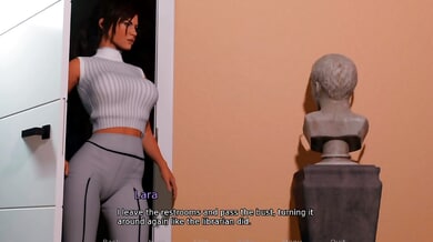 Lara Croft parody in animated British cuckold fantasy with digital humiliation