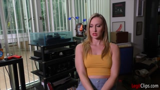 Blonde beauty Riley Reyes has a semen fetish!