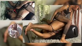 Rough fucking JuniLee on blow up cushion MadameKinkyKay