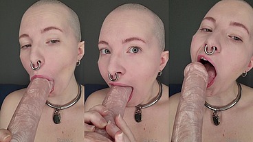 This dildo is so big! But I do so love looking pretty sucking dick for you all