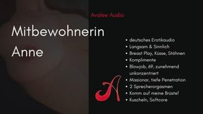 Mitbewohnerin Anne | Avalee Audio | German | Sensual | 69 | Lustful Vanilla Sex | Immersives Erotikaudio für Männer, die es auch mal warm und sinnlich mögen