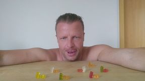 Tiny gummy bears want to reproduce themselves. I will swallow them.