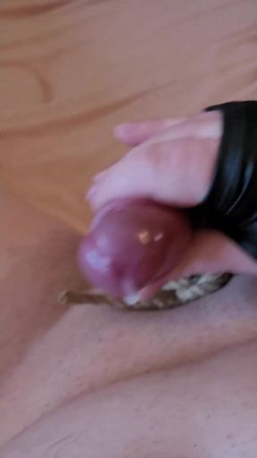 Cumming with Tied Cock and Balls