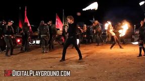 DIGITALPLAYGROUND - Veronica Rodriguez And Stevie Shae Share Intimate Pussy Licking Moments By The Fire