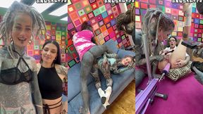 anal pornstars on set - 3 days production - behind the scenes with goth sluts