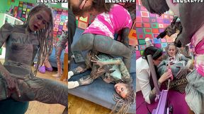 anal pornstars on set - 3 days production - behind the scenes with goth sluts