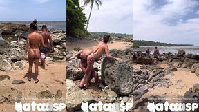 nativo me levou numa praia deserta e me fodeu na frente do corno
