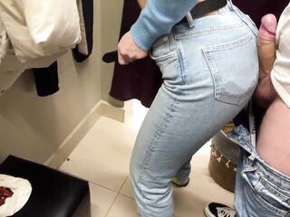 A real creampie in the FITTING ROOM! Cum in my taut twat whilst I try on jeans. FeralBerryy