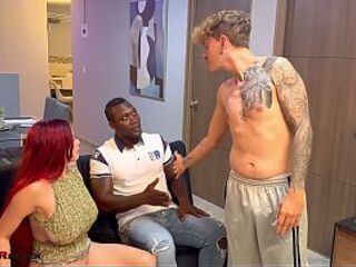 My most good ally invited me to his abode and then we ended up screwing his marvelous girlfriend with a massive love button and boobs.