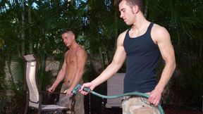 Shameless backyard anal with Brad Star and Dylan Hauser