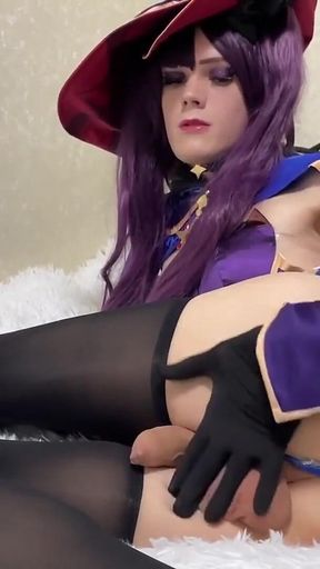 Anal for Cute Trans Girl with Gape Her Ass