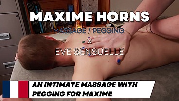 AN INTIMATE MASSAGE WITH PEGGING FOR MAXIME