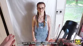 This Nerdy Girl Knows Place To Get Fucked In The Ass - Charlie Dean