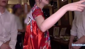 Ayase Himari Fucks Restaurant Patrons While Others Eat Fantastic Public Sex Skinny Ass Idol Pounded On Tables Gets Creampie