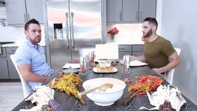 ”Delicious Phoenix Marie doing her duty with a hand on his prick”