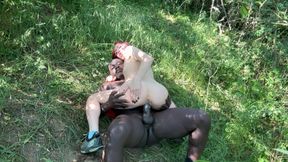 Russian Wife Indy Lix Takes BBC in the Forest