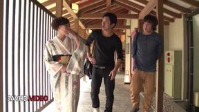 Outdoor Seduction feat. Aoi Mizuno - Explosive Threesome Action &amp; Dual Blowjobs
