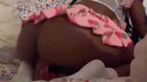 Tiny Black Teen 18+ Stuffs Tight Hole