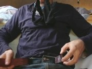 Jerking off with my X´s underwear that I found when cleaning - Vertical 60fps