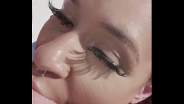 Petite teen Ryder Rey takes a hot and sloppy blowjob in POV