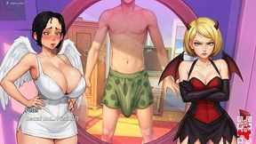 Animated MILF mom gets naughty in public outdoor setting