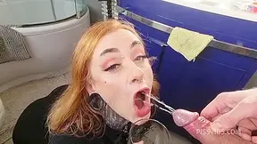 Extreme !! P*ke Training Mouth Destroyed With Piss & Milk P*ke [bonus 2nd - Azura Alii