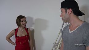 Pretty Brunette Takes Anal From the Handyman