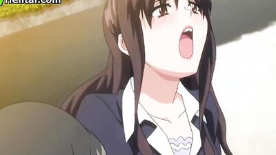 Watch this busty anime babe get tied up and fucked hard by a horny man