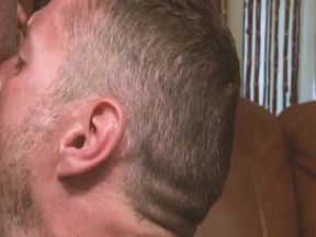 Thirsty for Cum Horny Gay Man Enjoys the Two Cocks of His Muscular Colleagues in a Threesome