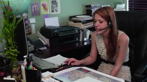 Sexy lasses kiss passionately in the office