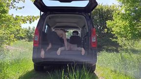 Scandinavian blonde Milf enjoys wild car sex with huge mutual orgasms