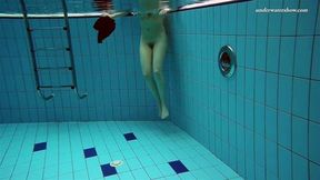 Hot hairy Vesta underwater