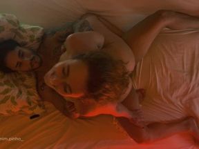 Intense and passionate romantic sex of a real couple ended with creampie