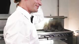 TS CATER WAITRESS GETS DOWN AND DIRTY WITH HER COWORKER!