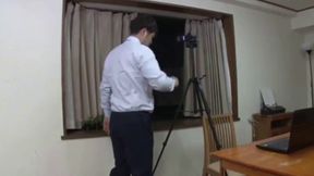 Lucky Guy Watches Beautiful Busty Woman Change Clothes Through Window - Sexy Japanese