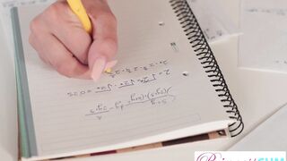 Horny Student Ohana Petite Rides Tutor Until He Delivers Deep Creampie in Her Tiny Pussy