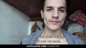 Latin - Boy Convinced to Suck Dick on Film