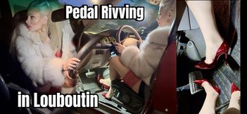 BEST Pedal Pumping REVVING in Louboutin and Fur Driving