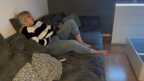 Masturbation While Watching Porn Multiple Orgasms Satisfyer Fingering Wet on Couch Solotime Time for Me