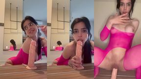 jumping on my fav dildo with bulgarian dirty talk