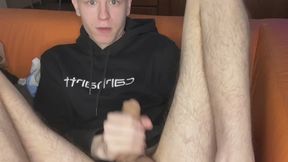 Hand Pump Session Builds To Uncontrollable Twink Cum