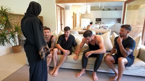 Muslim Aaliyah Yasin Gets Fucked by 4 Big Cocks